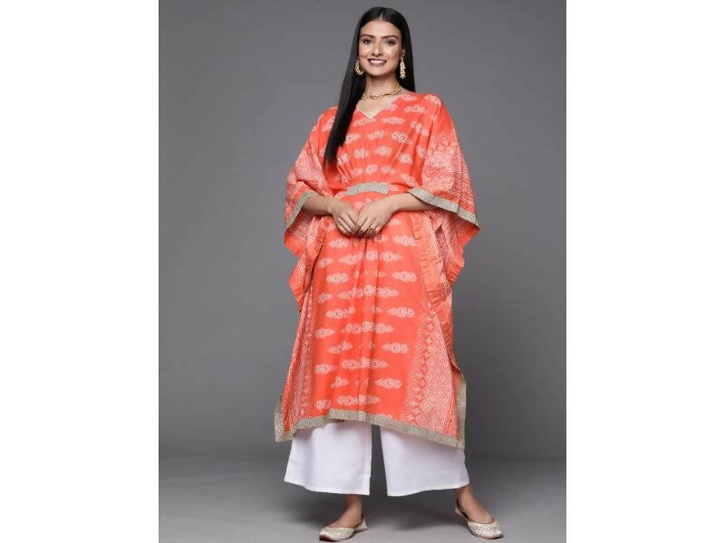 Ahalyaa Women's Traditional wear Kurta Set - Rust | Swadesiicart