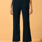 Myshka Women's Navy Blue Solid Top With Trousers - Swadesiicart
