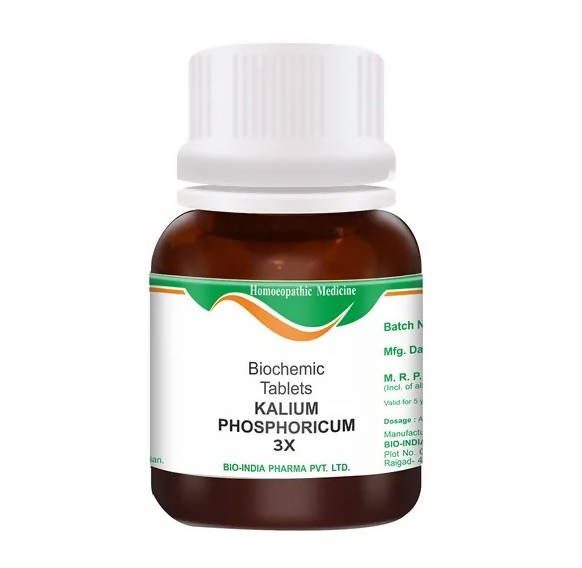 Bio India Homeopathy Kalium Phosphoricum Biochemic Tablets | Swadesiicart