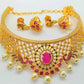 Multicolor AD Peacock Bridal Choker | Swadesiicart