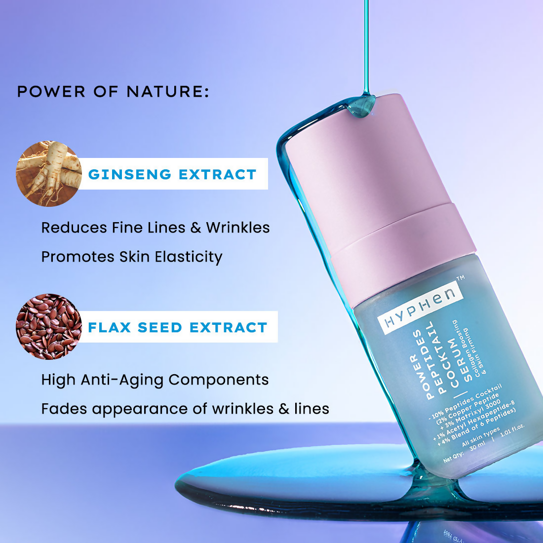Hyphen 10% Power Peptide Cocktail Serum | Swadesiicart