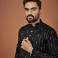 Anaita Black Embroidered Cotton Straight Kurta