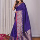 Joban Fashion Banarasi Royal Blue Jacquard Woven Soft Silk Saree | Swadesiicart