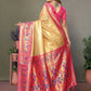 Aastha Fashion Gold Tissue Silk Paithani Woven Saree