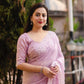 Pink Pure Chiffon Woven Design Saree with Unstitched Blouse - Hiral Fashion | Swadesiicart