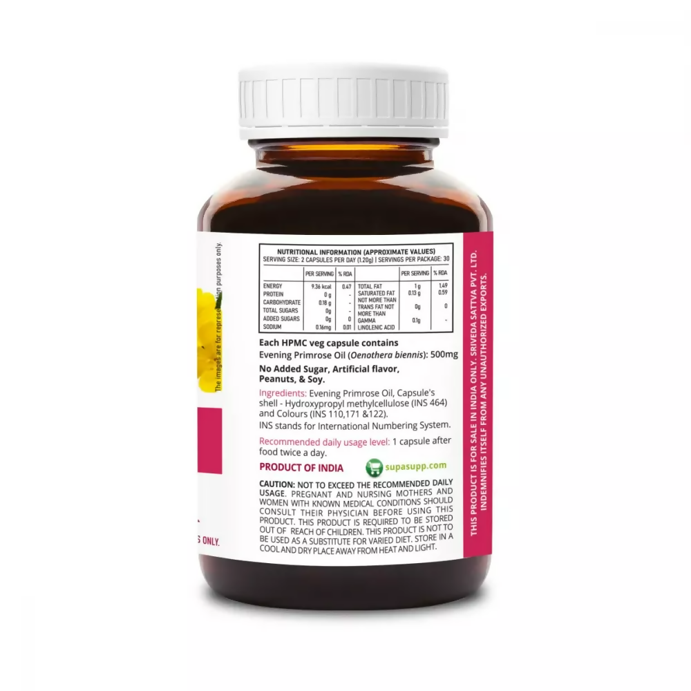 Sri Sri Tattva Supasupp SupaSupp Evening Primrose Oil Capsules - Women's Health - Swadesiicart