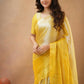 Exclusive Collection Beautiful Yellow Tissue Silk Hand Weaving Handloom Saree With Running Blouse Piece - Swadesiicart