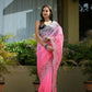 Vamsee Sanyogita Sanyogita - Pink Organza Saree - Swadesiicart