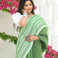 Beatitude Green Cotton Tanchori Handloom Saree