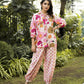 Casual Fashionable Multi Muslin Cotton co-ord set - Manya - Swadesiicart