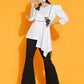 Women Republic White Shirt With Sequence Embroidery And Bellbotton Pants | Swadesiicart