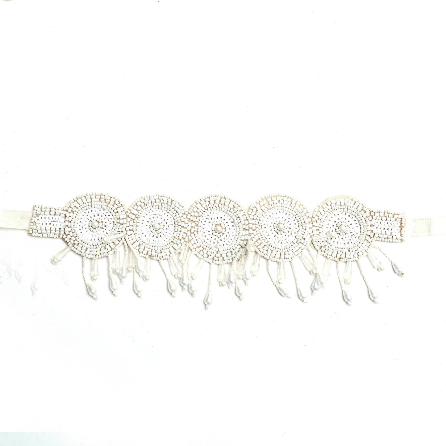 Mominos Fashion Johar Kamal Handicraft Off White/Golden Pearls Necklace with Earrings For Women - Swadesiicart