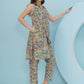 Joban Fashion Floral Co Ord Set With Embellished Sling Bag - Multi - Swadesiicart