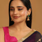 Nuyug 22K Gold Plated Emerald Stone Studded Ethnic Jhumkas | Swadesiicart