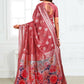 Shree Shyam Fashion Linen Cotton Rust Saree