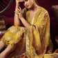 Jyoti Fashion Women's Mustard Organza Jacquard Woven Kurta with Trouser & Dupatta | Swadesiicart