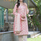 BulBul Fashionista Red Cotton Kurta Set with Dupatta - Swadesiicart