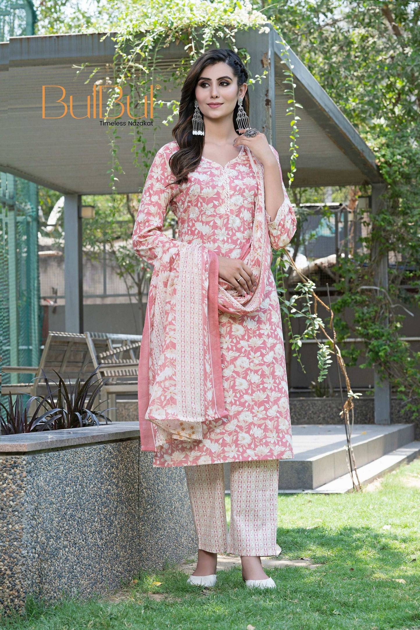 BulBul Fashionista Red Cotton Kurta Set with Dupatta - Swadesiicart