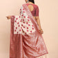 Shree Shyam Fashion Linen Cotton Maroon Saree
