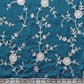 Blue Pure Satin Embroidered Saree With Stitched Blouse - Nimaya Kaksha