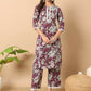 FIORRA Women's Light Blue Cotton Straight Kurta Set - Swadesiicart