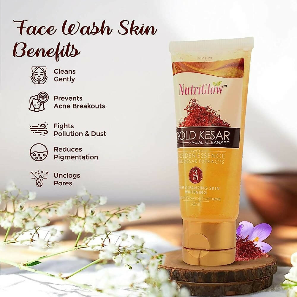 NutriGlow Gold Kesar Face Wash - Swadesiicart