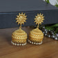 Joban Fashion Women Matte Gold Brass Jhumka | Swadesiicart