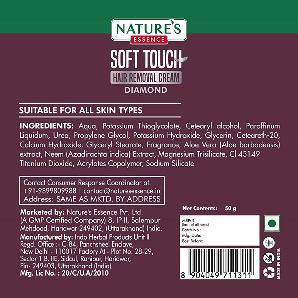 Nature's Essence Soft Touch Diamond Hair Removal Cream - Swadesiicart