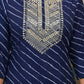 Partywear Designer Blue cotton Stitched Suit With Dupatta - Tanisha | Swadesiicart