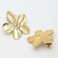 NVR Women's Gold-Polished Floral Shape Stud Earrings | Swadesiicart