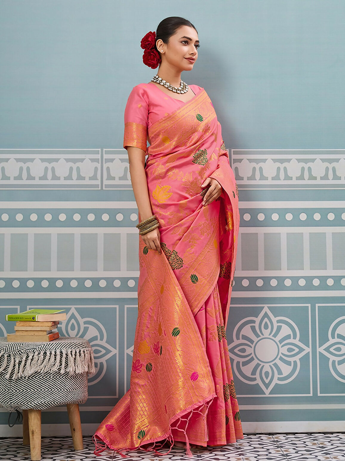 Shree Shyam Fashion Gajari Silk Saree
