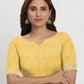 Shree Shyam Fashion Linen Cotton Yellow Saree