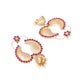 Nuyug 22K Gold Plated Pink Paisley Bloom Earrings | Swadesiicart