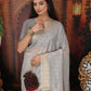 Shree Shyam Fashion Organza Gray Saree