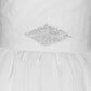 Asmaani Baby Girl's White Satin A-Line Maxi Full Length Dress (AS-DRESS-22002)