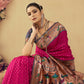 Vishnu Weaves Women's Rani Paithani Silk Saree with Blouse - Swadesiicart