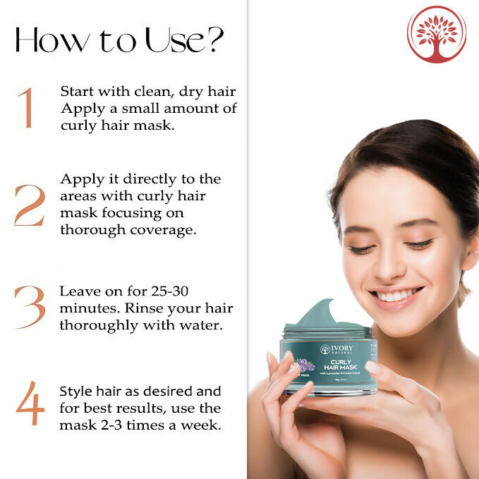Ivory Natural Curly Hair Mask - Natural Smooth Even Curls For Both Men & Women | Swadesiicart