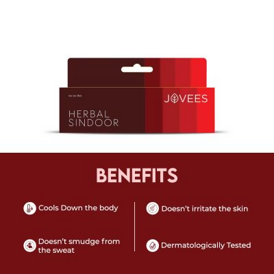 Jovees Sindoor Red Bright, Quick Drying & Long Lasting Smudge- Proof - Limited Time Offer - Swadesiicart