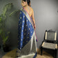 Joban Fashion Navy Blue Banarasi Soft Lichi Silk Paisley Saree | Swadesiicart