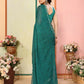Aafreen Partywear Designer Green White Rangoli Fancy Saree