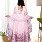 Joban Fashion Pink Kurta Set Organza Sequin Embroidery Work - Swadesiicart