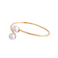 VOJ One Gram Gold-Polished Pearl Studded Bracelet - Swadesiicart