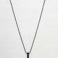 NVR Men's Black Rhodium Plated Bar Pendant & Chain - Swadesiicart