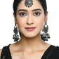 Mominos Fashion Johar Kamal Jhumkas With Maang Tikka Earrings - Swadesiicart