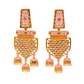 Pink Traditional Gold-Polished Meenakari Jhumka Jhumki Earrings Indian Jewellery For Women Girls By House of Ree - Swadesiicart