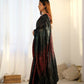 Black Georgette Designer Sequence Embroidery Work Saree - Radhe