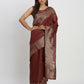 Shree Shyam Fashion Linen Cotton Maroon Saree