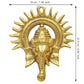 eCraftIndia Golden Lord Ganesha With Sun Decorative Metal Wall Hanging - Swadesiicart