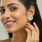 Nuyug 22K Gold-Plated Elegant Kundan Studded & Pearls Beaded Floral Studs | Swadesiicart