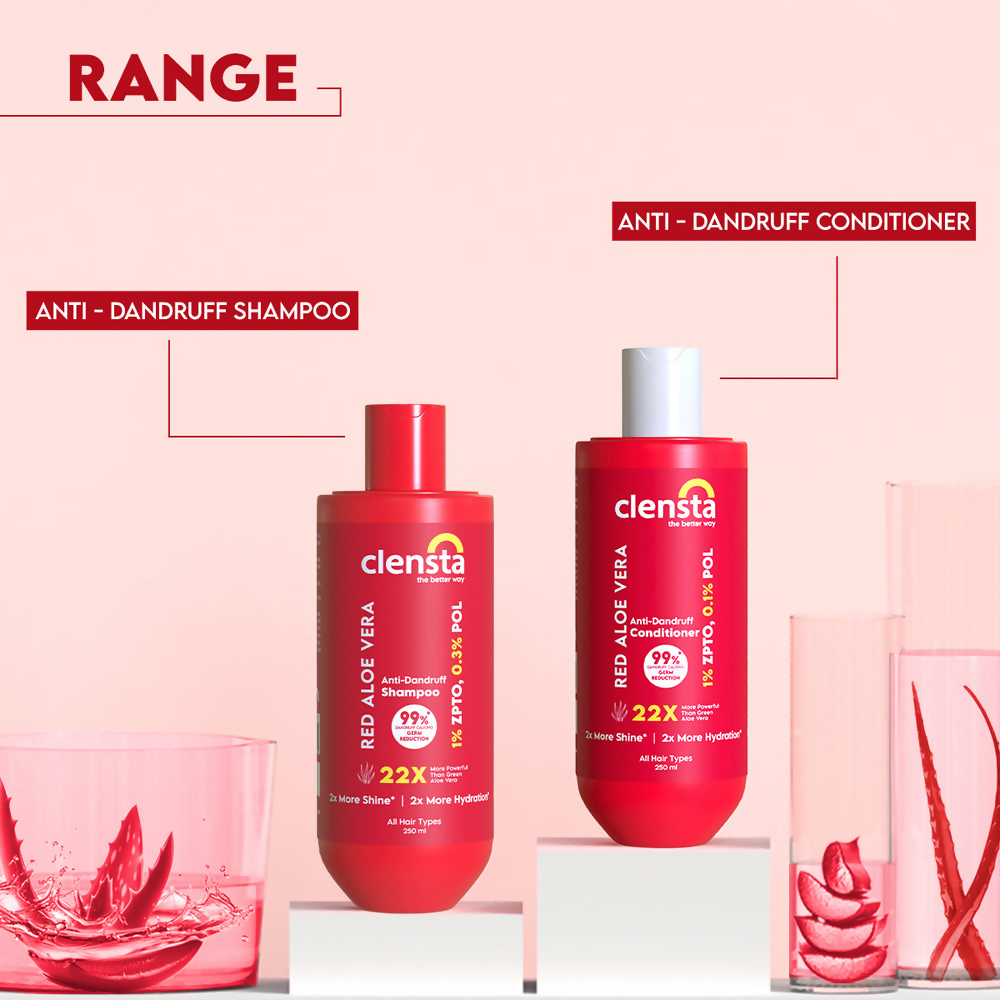 Clensta Red Aloe Vera Anti-Dandruff Shampoo | Swadesiicart